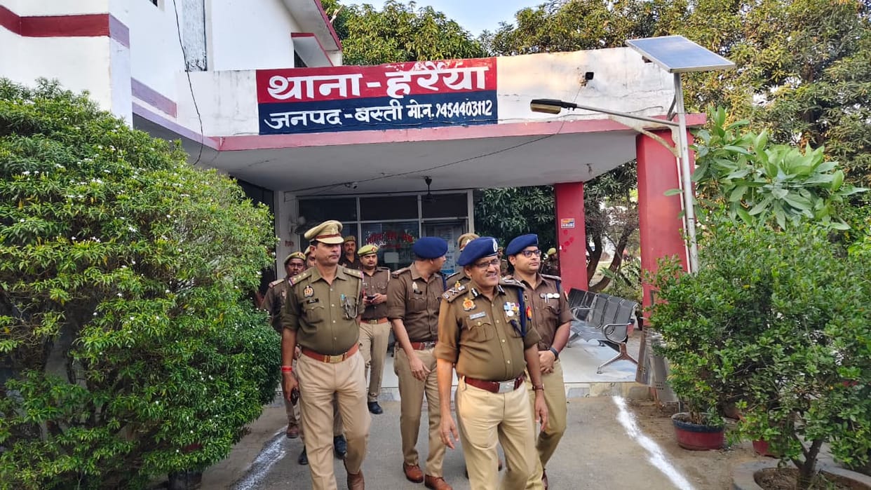 ADG inspected Harraiya police station.