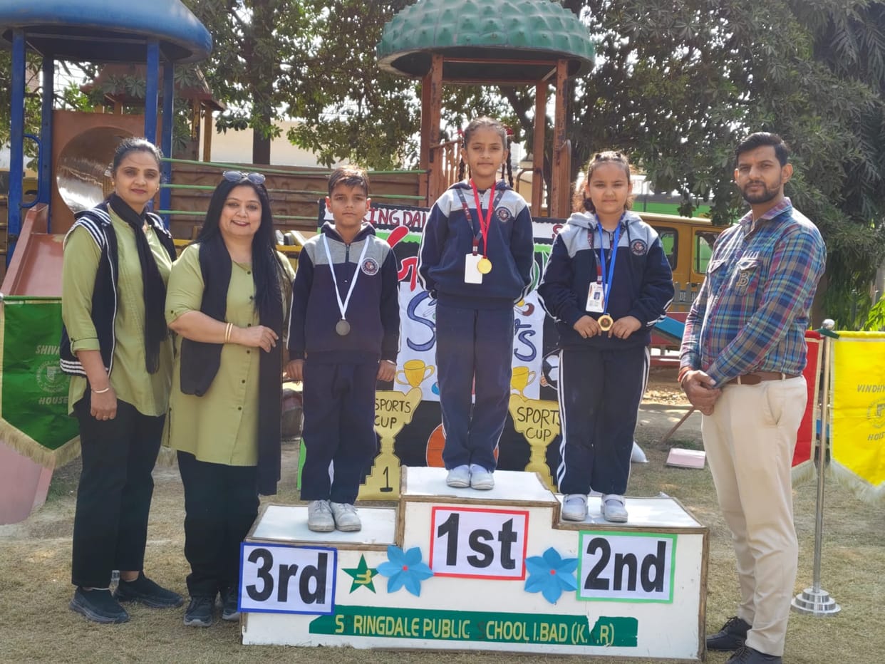 Yuvika came first in the 50 meter race, Shanaya came second