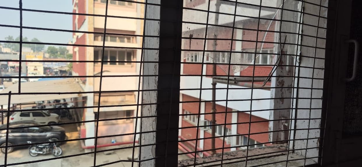 The district civil hospital is in shambles, with patients shrinking on beds.