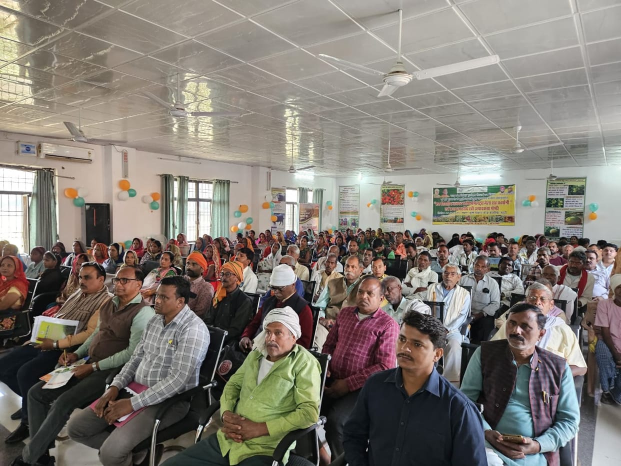 Farmers received training in modern farming and a message not to burn stubble.