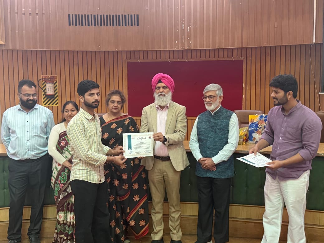 Certificates distributed to participants of Art of Living workshop