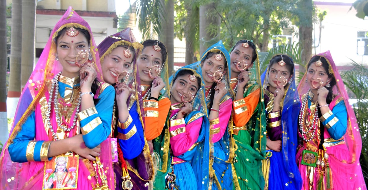 The youth festival was enhanced with captivating tableaux and colourful presentations.