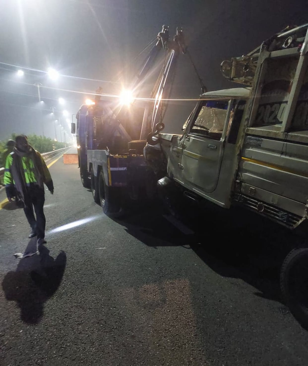 Pickup overturns due to tire burst, youth dies, eight injured