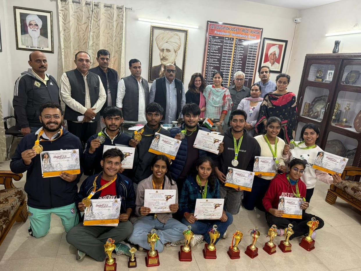 Youth Fest winners welcomed at Jat College