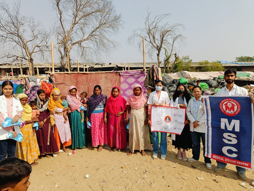 Women were given information about safe menstrual management
