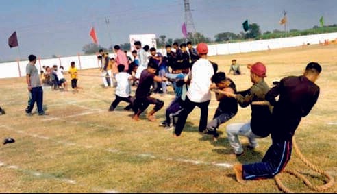 Players showed their strength in Kho-Kho, Volleyball and Kabaddi