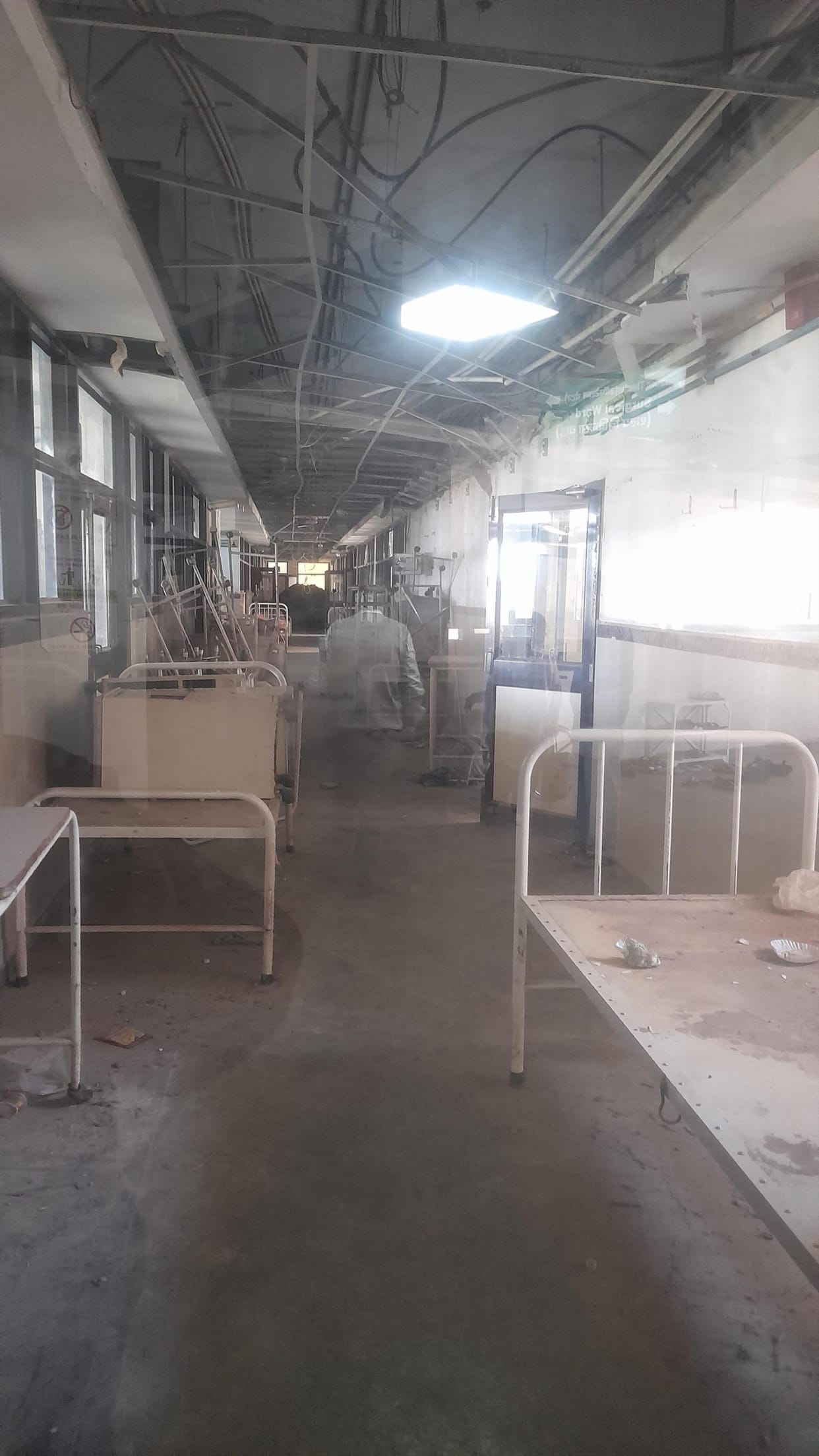 Patients who came for the operation are being pushed around in private and emergency wards due to repairs.