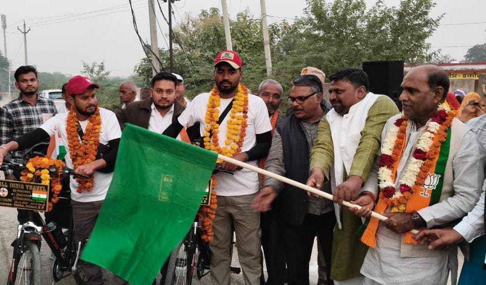 Two young MLAs flagged off a tour of India.