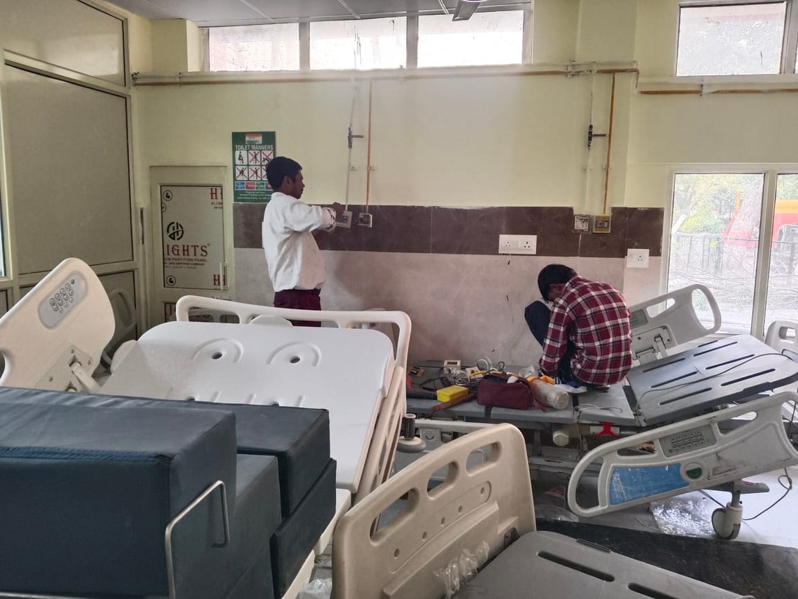 Emergency department shifted from blood donor room to civil hospital