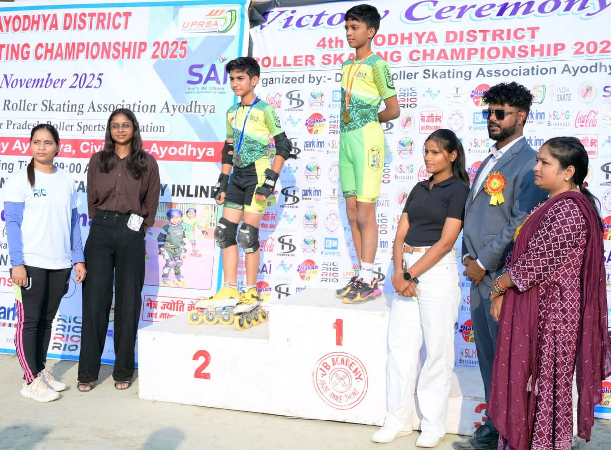Talent shown in the fourth district level roller skating championship