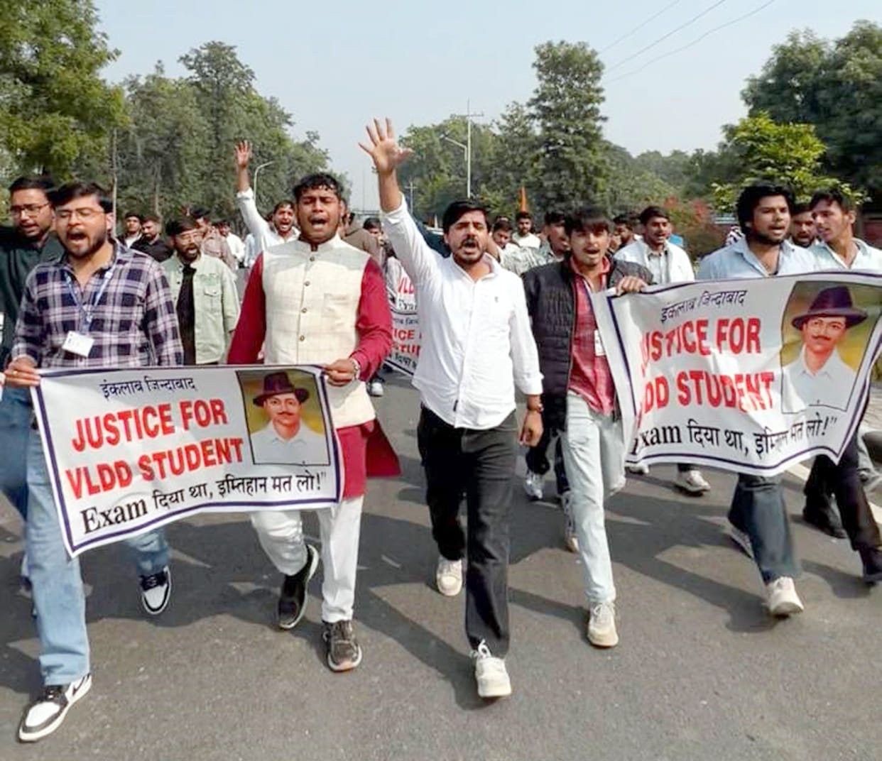 Students protest after exam cancellation, VC says decision will be reviewed