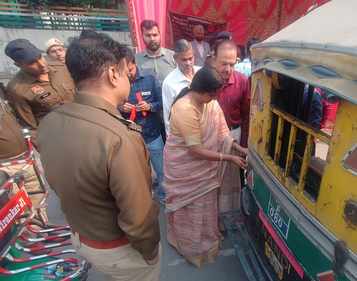 Reflector tape will be applied on vehicles and black spots