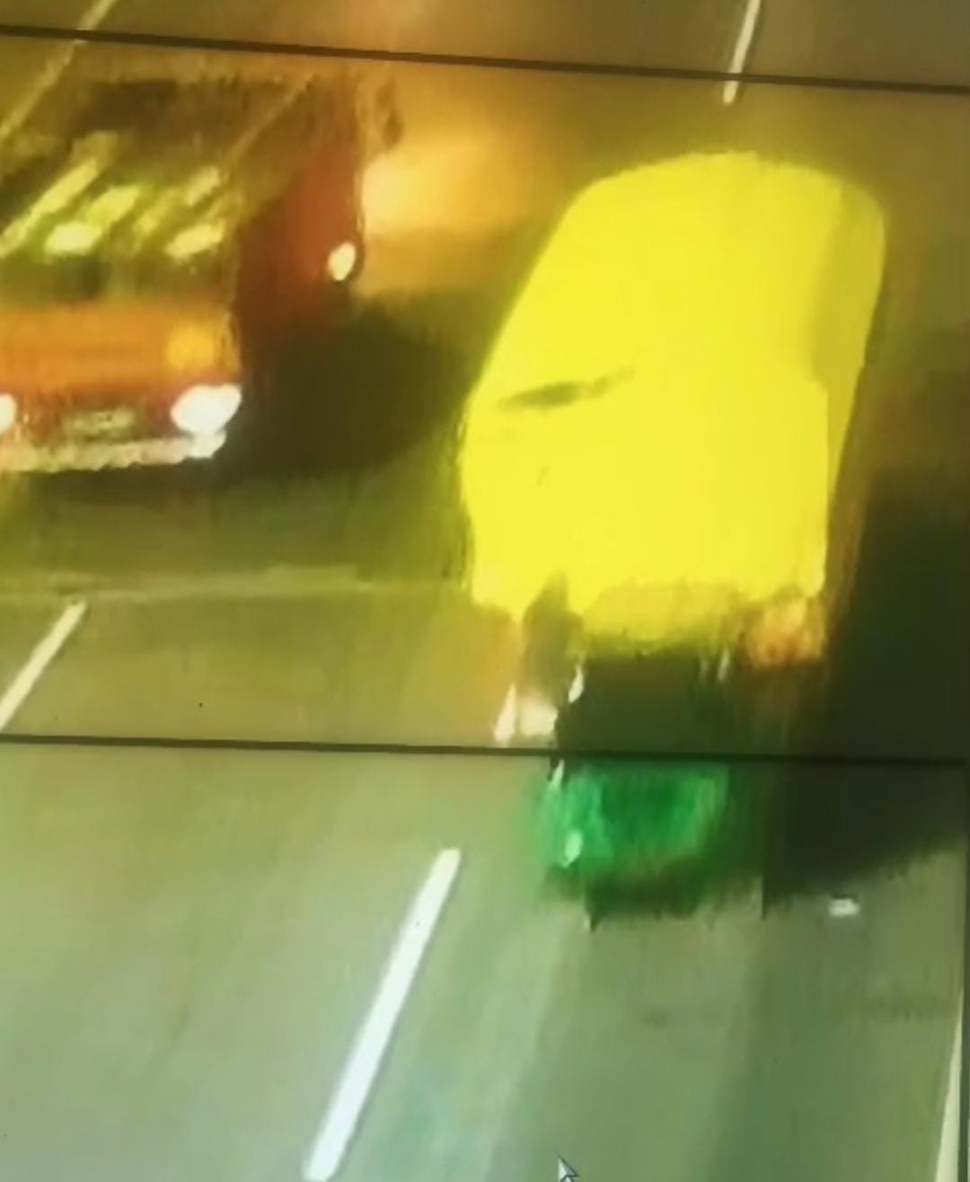 Auto riders snatched liquor boxes from a moving truck.