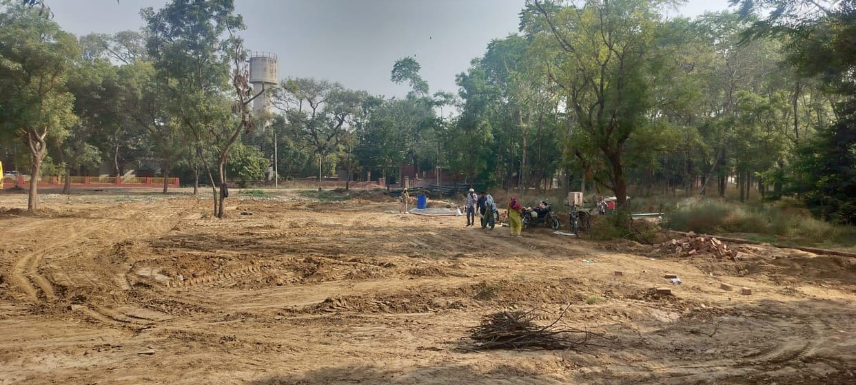Parking construction started in civil hospital