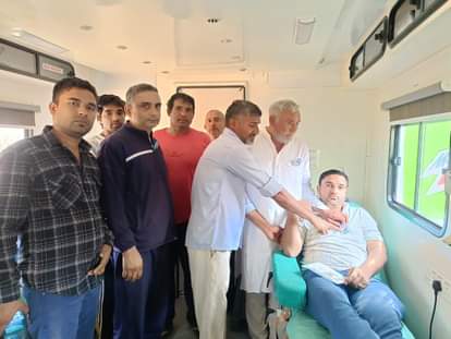 Blood donation camp organised to help cancer patients