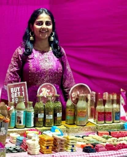 Nidhi is brightening the future by making herbal soap