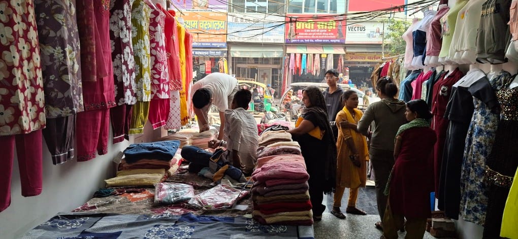 The cold has increased, demand for warm clothes has increased in the market.