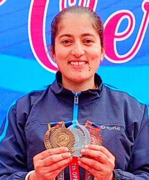 Daughters are shining by winning medals in Taekwondo