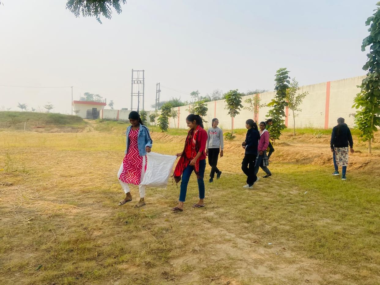 Cleanliness drive conducted by girl students