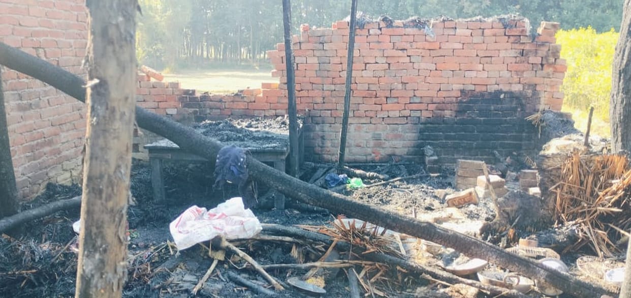 Fire turns the joy of tonsure into sorrow