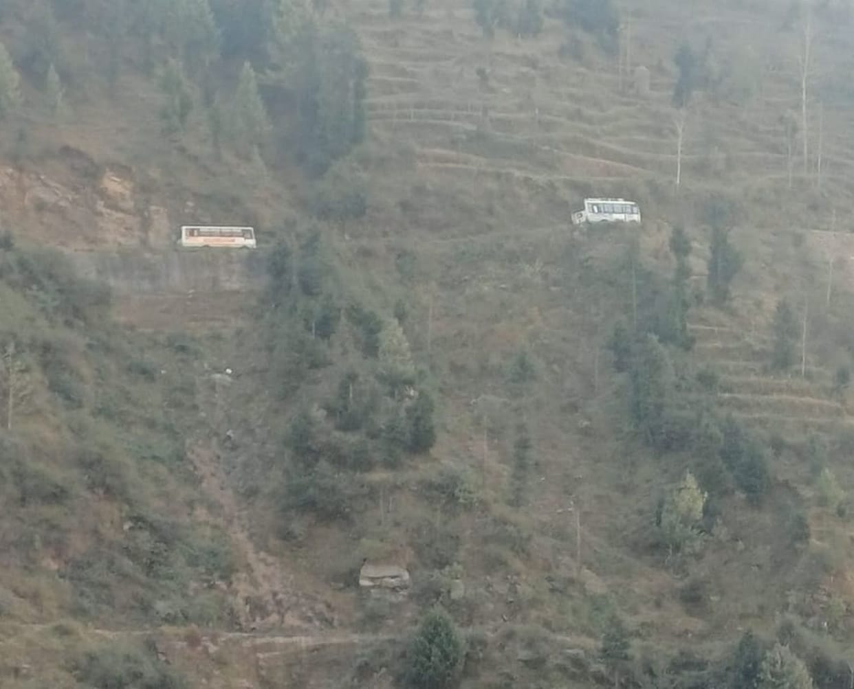 The disaster has left a deep scar, with two corporation buses stranded for four months.