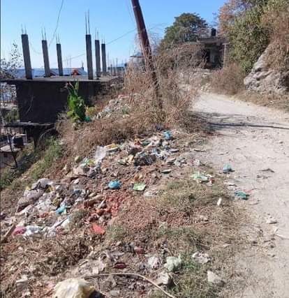 The state of filth in ward number four of Dansa Panchayat