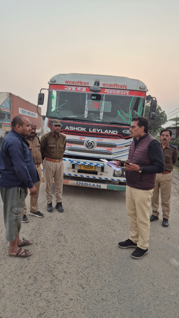 Three trucks seized, five challaned