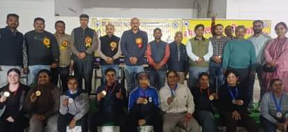 Participants from Agra and Mainpuri dominated the weightlifting competition.