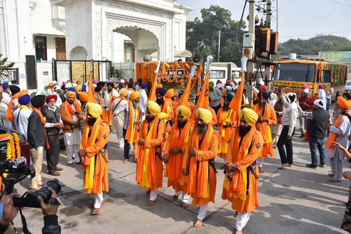 Nagar Kirtan Yatra in memory of Guru Tegh Bahadur passed through cities and villages