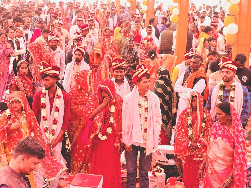 124 couples got married under the Chief Minister's mass marriage scheme.