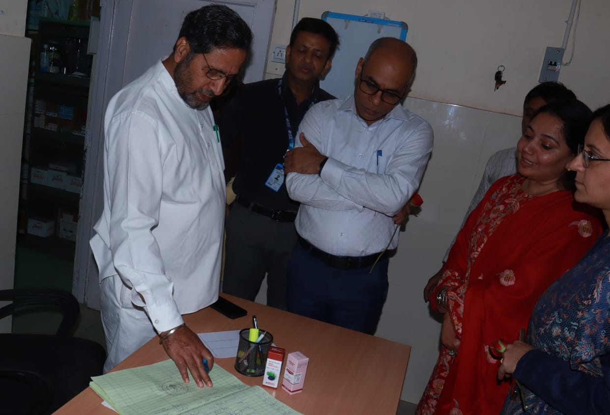 The Vice Chancellor conducted a surprise inspection of the Homeopathy Medical Center.