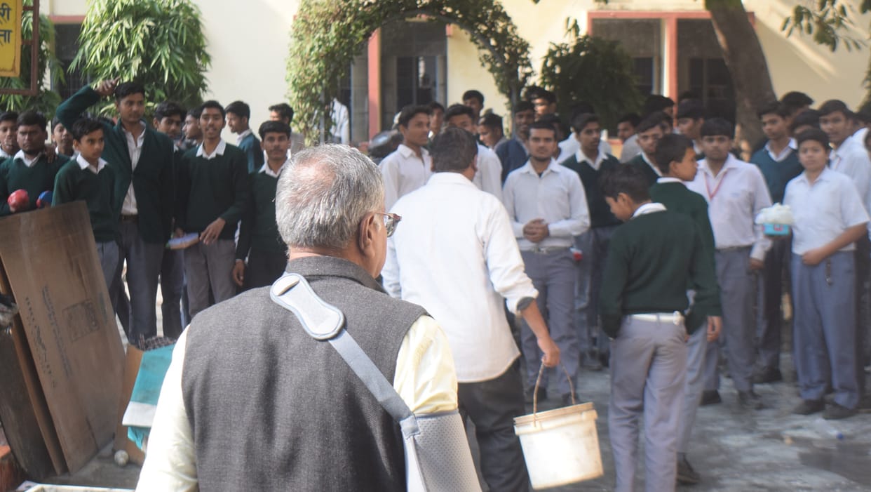 DVR burnt due to fire in the office of Sanatan Dharma Inter College