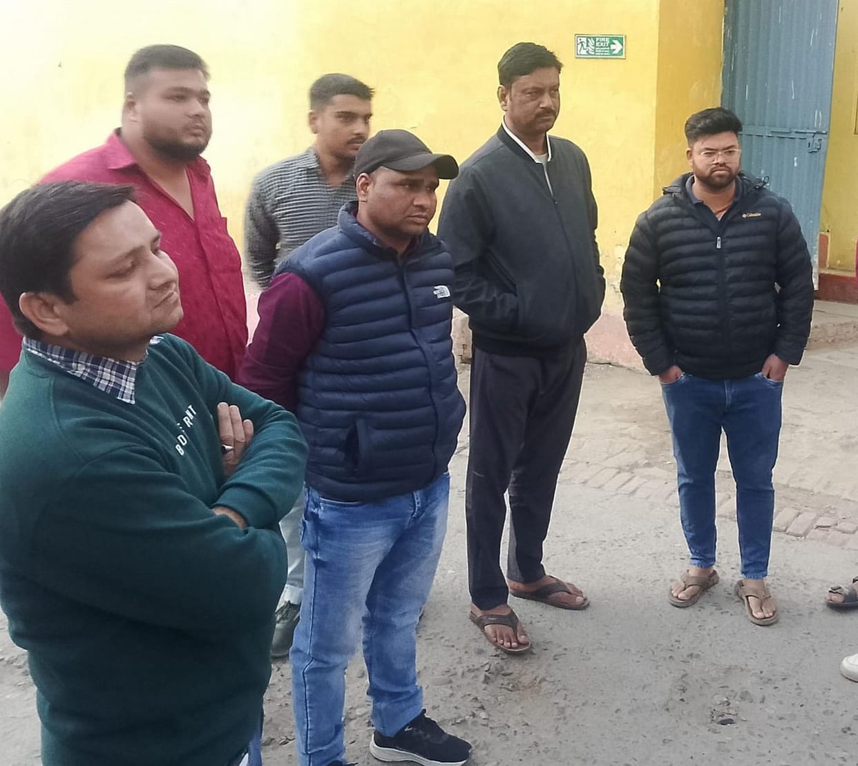 Lekhpal and police team in Faizabad