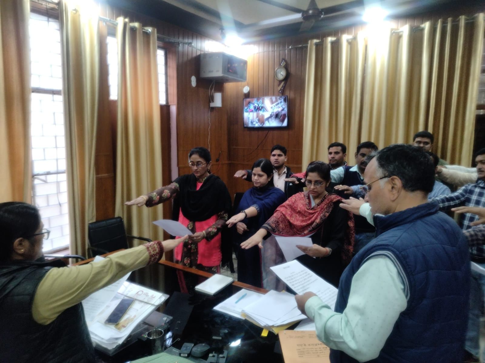 Municipal employees were administered the oath of drug de-addiction.