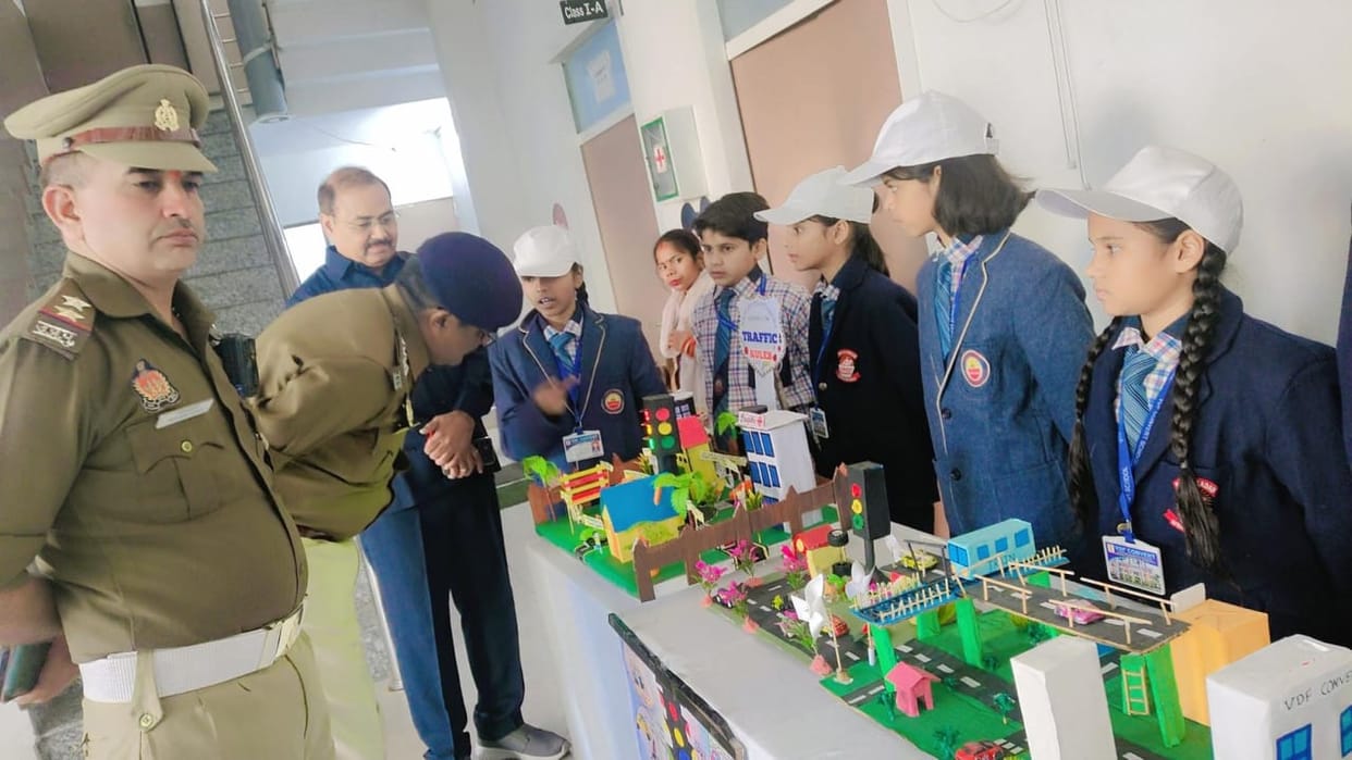 Children showed their talent by making posters and models.