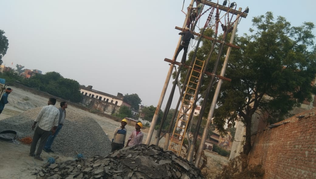 Ram Mandir substation surrounded by net to prevent tripping