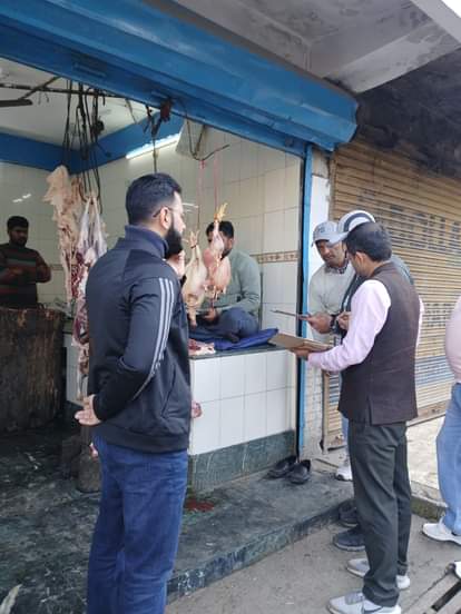 Meat shops inspected, 158 kg meat seized