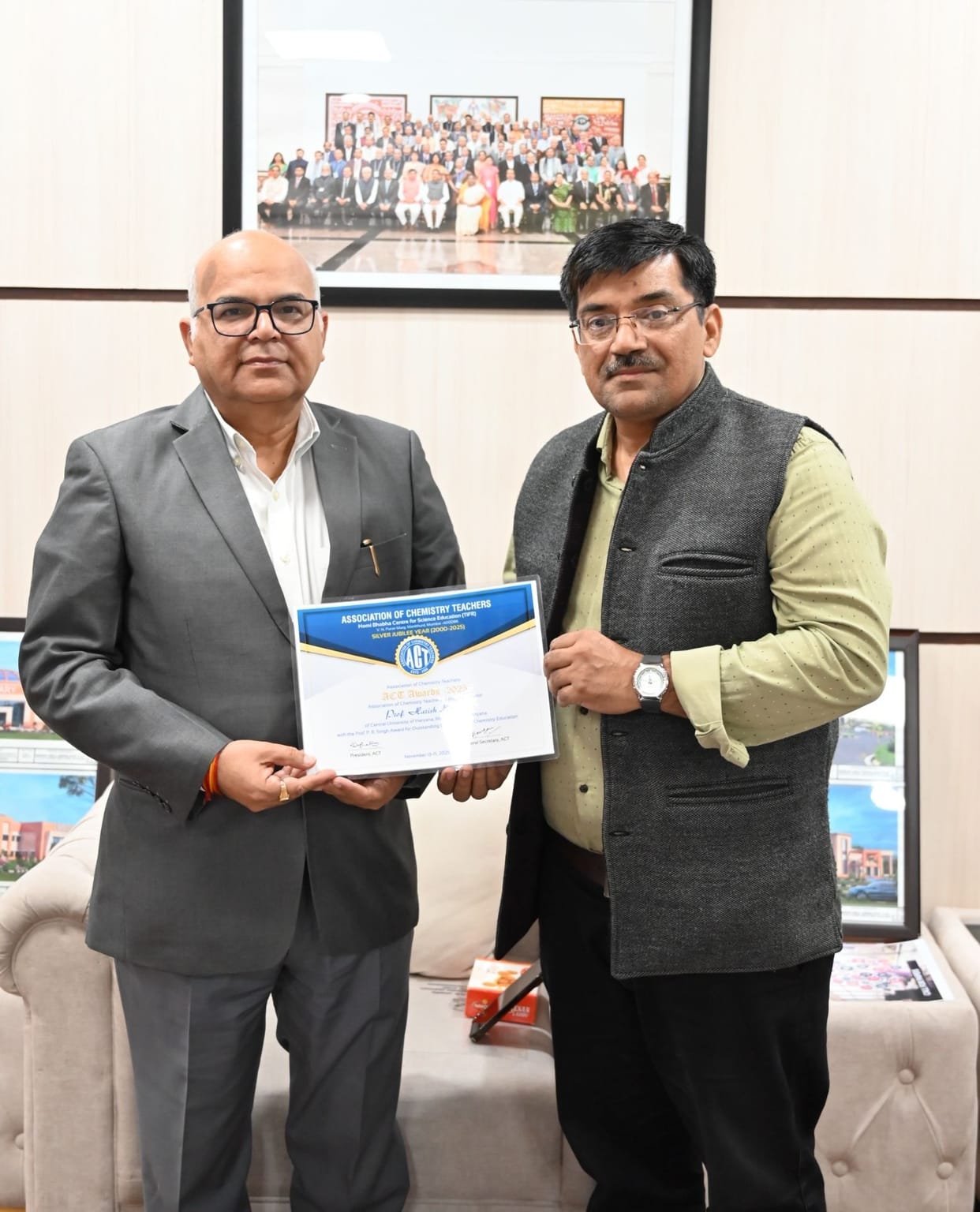 Prof. Harish receives National Award for Outstanding Contribution in Research and Innovation