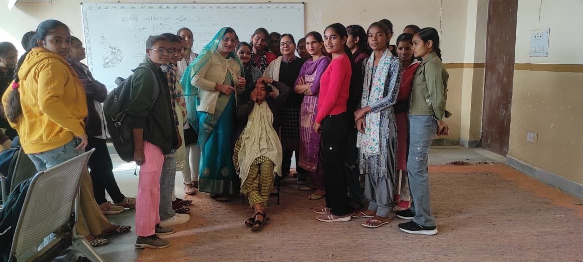 The students learned the tricks of skin care and hair styling.