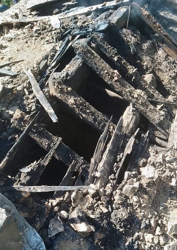 Houses built on charity, roofing arrangements are not possible due to lack of funds