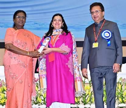 President honored Shruti Choudhary for best water management and water conservation