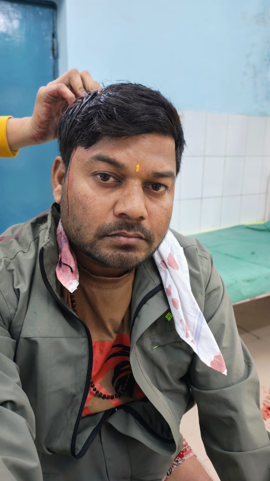 Attacked with a sharp weapon and injured a relative
