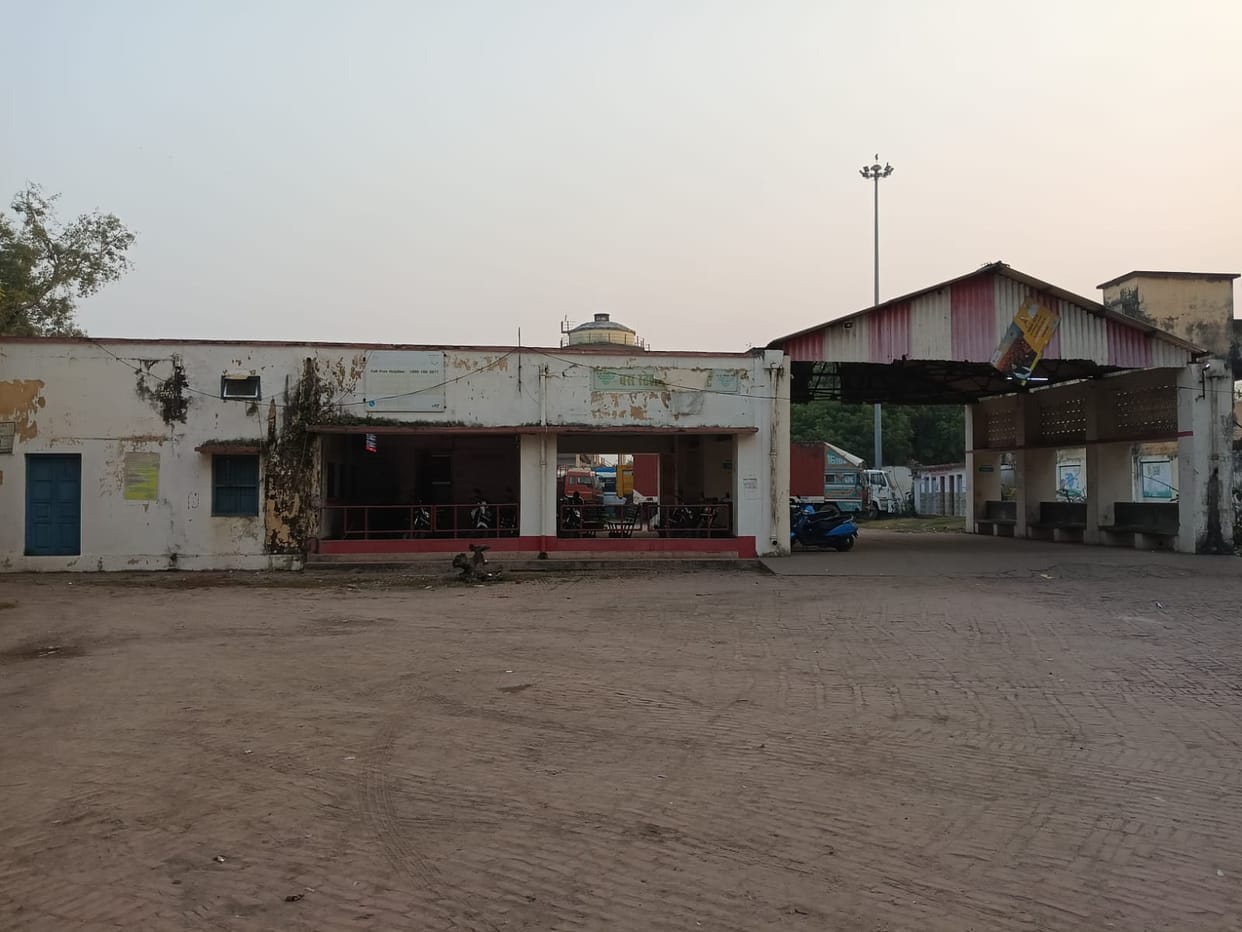 Even after 20 months of laying the foundation stone, the construction work of Ghosi and Madhuban bus stands has not started.