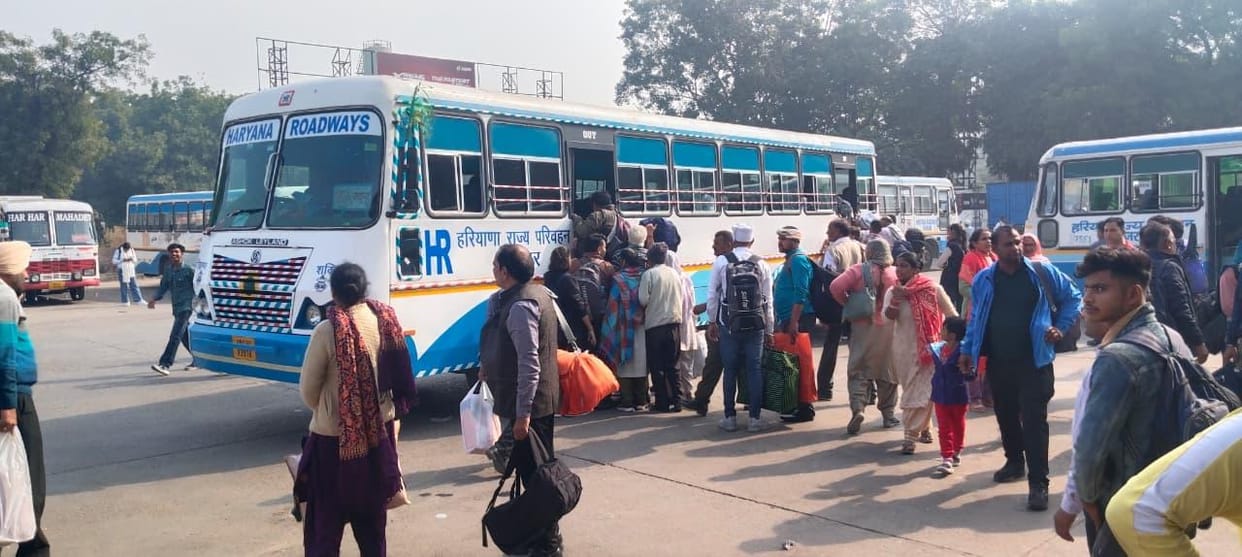 Booked a ticket for Delhi, train cancelled in Rohtak, went to the bus stand and was pushed around there too.