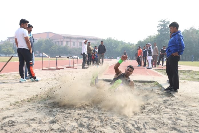 Kailash of Jat College ran the fastest in the 100 meter race.