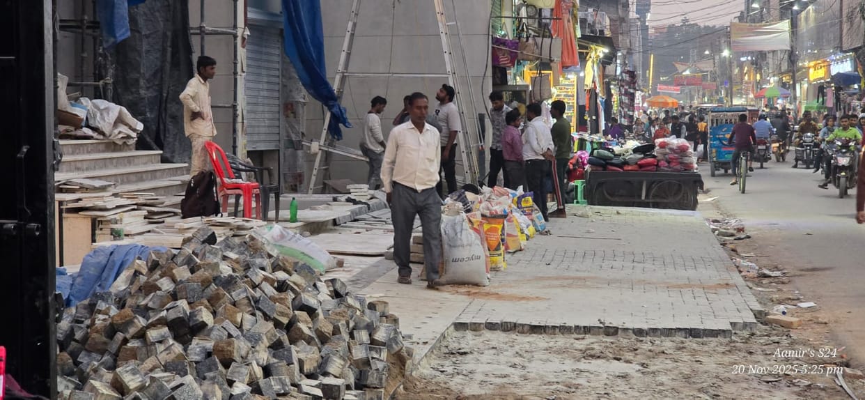 Encroachment was removed from the footpath on Dairy and Cinema Road from the population.
