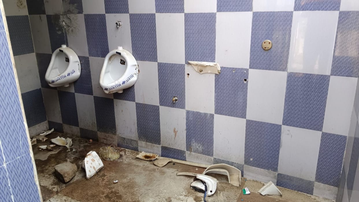 City toilets repaired at a cost of 15 lakh, two months later in a dilapidated condition