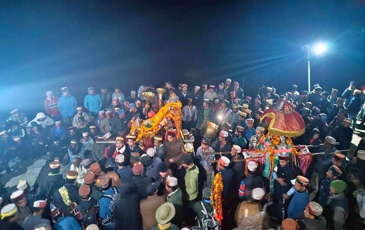 The grand divine meeting of Mata Bhagasiddha and God Jamlu