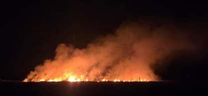 Poison dissolved in the air from smoldering fields