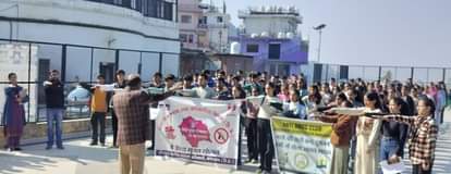 Students of Kandaghat College were made aware about the ill effects of drugs.